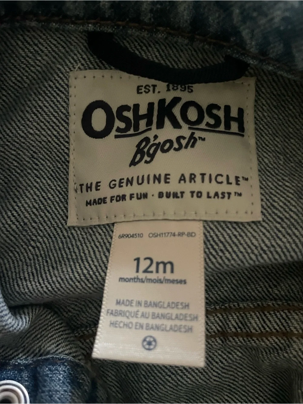OshKosh Bgosh classic denim